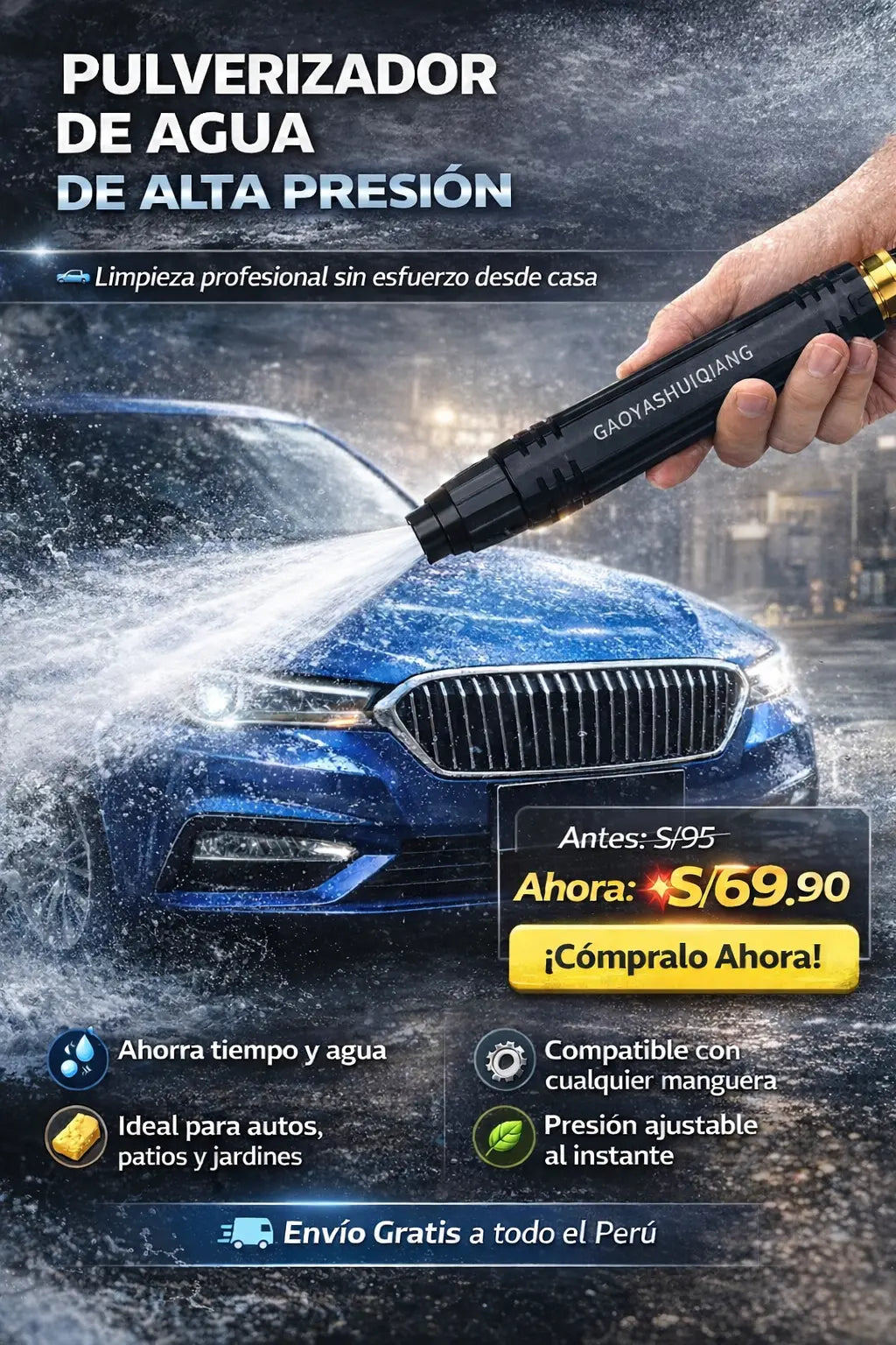 PULVERIZADOR DE AGUA DE ALTA PRESIÓN