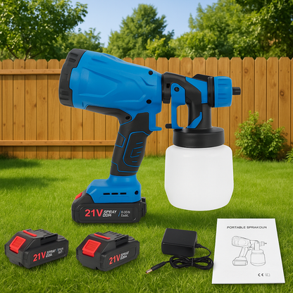 Pulverizador de Pintura Inalámbrico + 2 Baterías Litio 21V