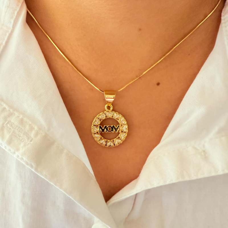 COLLAR PARA MAMÁ "MOM" ❤️ | ENVIO GRATIS